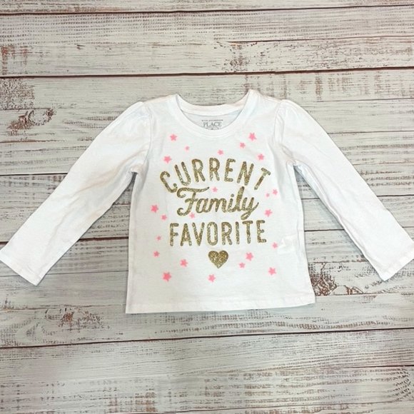 Girls Family Favorite Sparkle Long Sleeve Tee - Picture 1 of 2